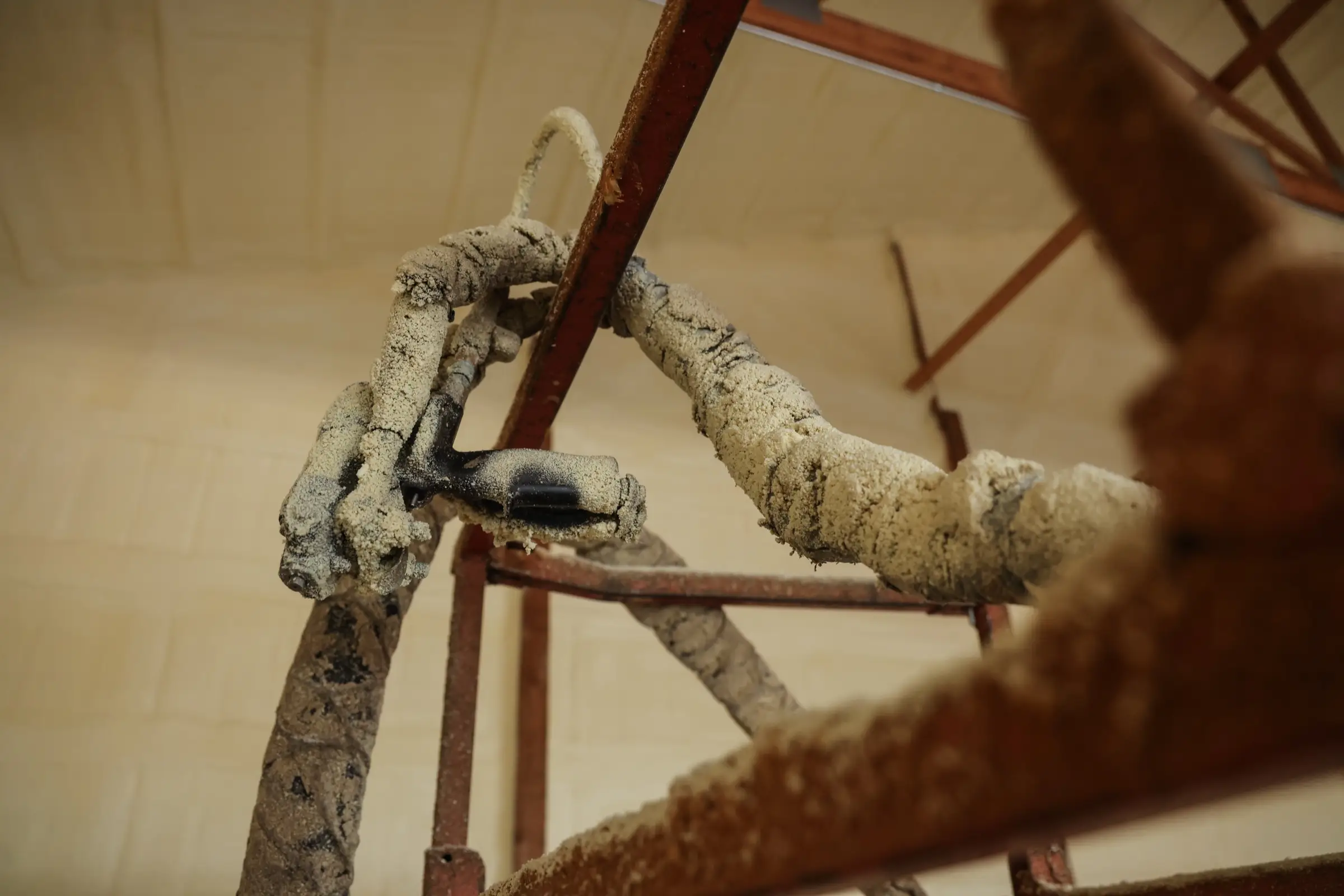 Attic spray foam insulation